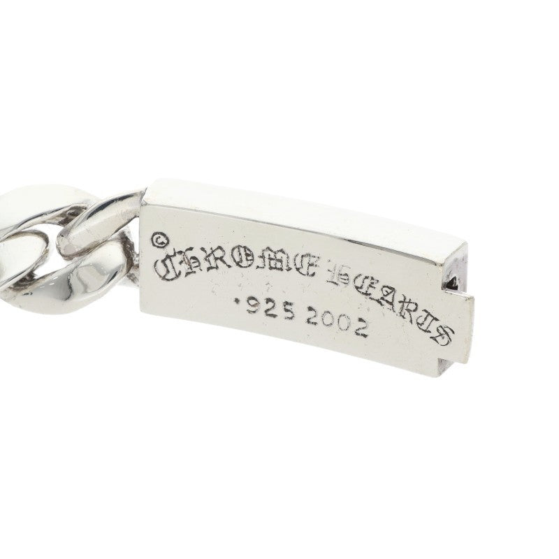 Chrome Hearts ID BBY FLRL CRS Silver Bracelet Size 20LINK