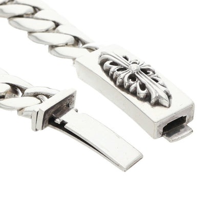 Chrome Hearts ID BBY FLRL CRS Silver Bracelet Size 20LINK