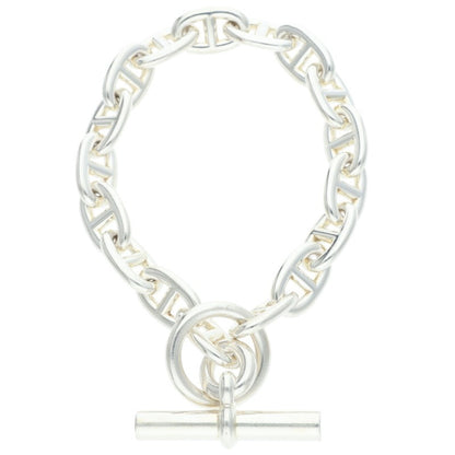 HERMES Chaine d'Ancre MM Silver Bracelet Size 17LINK