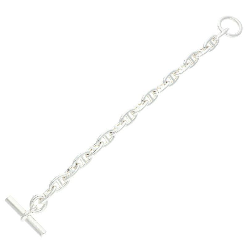 HERMES Chaine d'Ancre MM Silver Bracelet Size 17LINK