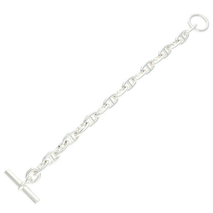 HERMES Chaine d'Ancre MM Silver Bracelet Size 17LINK
