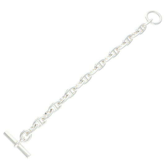 HERMES Chaine d'Ancre MM Silver Bracelet Size 17LINK