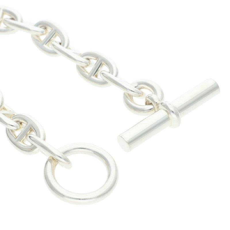 HERMES Chaine d'Ancre MM Silver Bracelet Size 17LINK