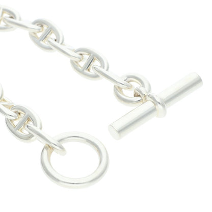 HERMES Chaine d'Ancre MM Silver Bracelet Size 17LINK