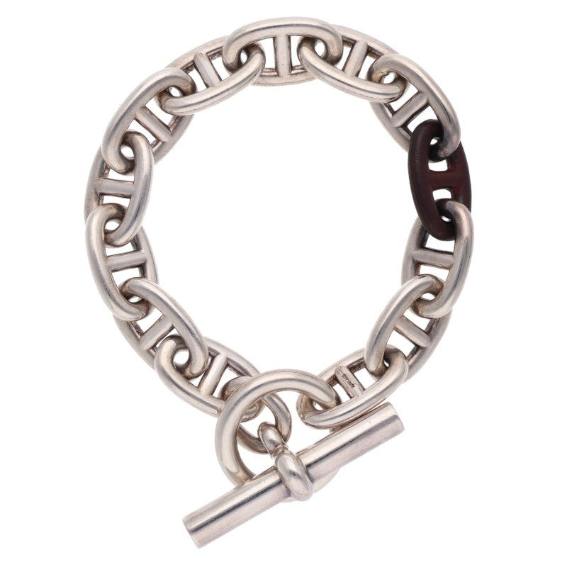HERMES Chaine d'Ancre TGM Leather Bracelet Size 13LINK
