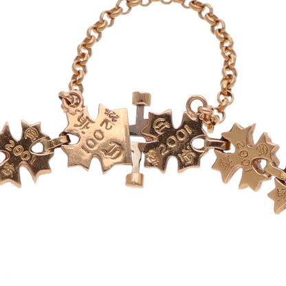 Chrome Hearts 22K Tiny Plus Sapphire Bracelet Size 15LINK