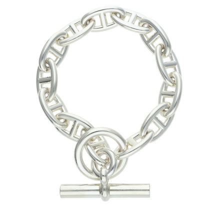 HERMES Chaine d'Ancre GM Silver Bracelet 925 Size 13LINK