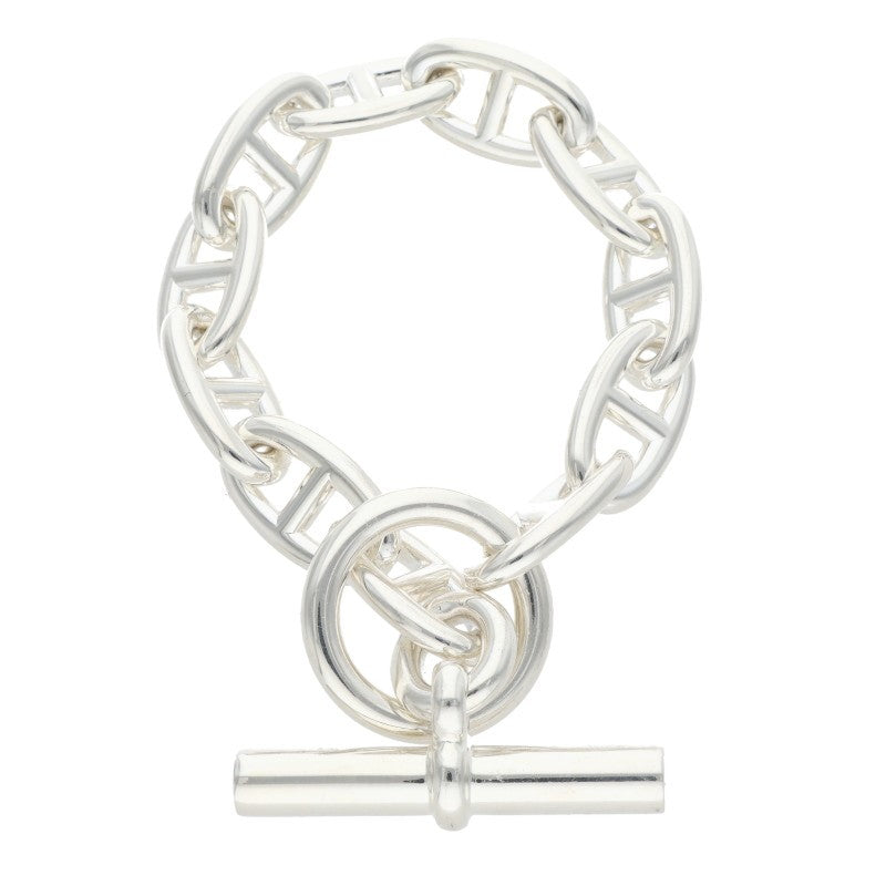 HERMES Chaine d'Ancre GM Silver Bracelet Size 11LINK