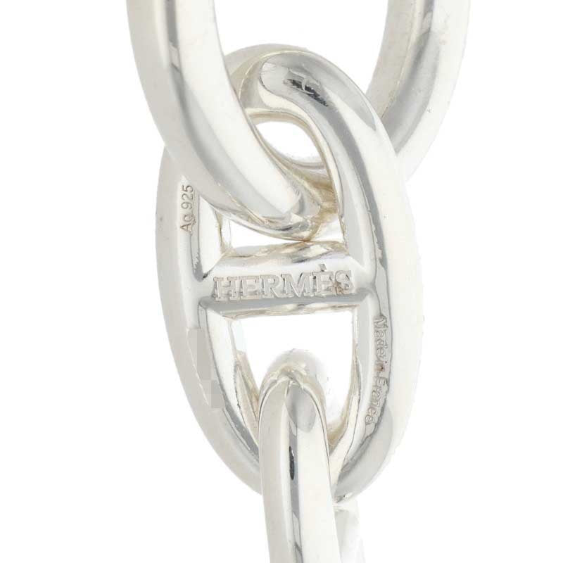 HERMES Chaine d'Ancre GM Silver Bracelet Size 11LINK