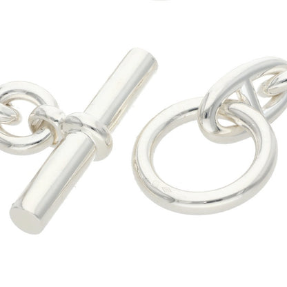 HERMES Chaine d'Ancre GM Silver Bracelet Size 11LINK