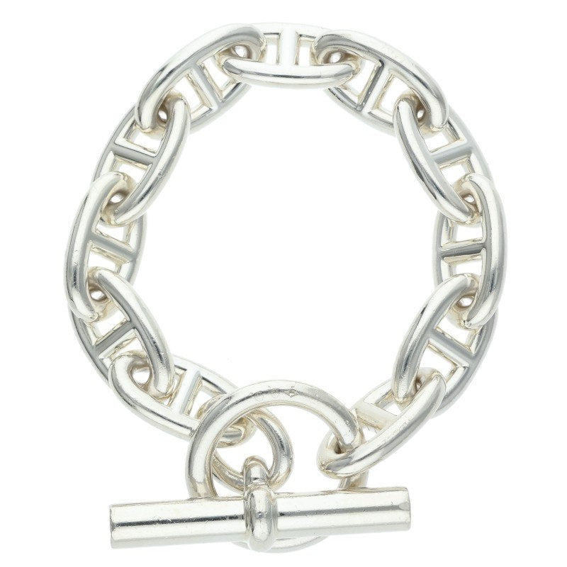 HERMES Chaine d'Ancre GM Silver Bracelet Size 11LINK