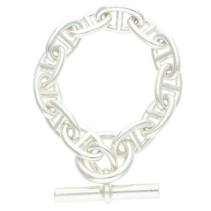 HERMES Chaine d'Ancre TGM Silver Bracelet Size 12LINK