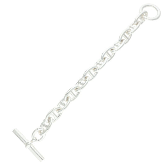 HERMES Chaine d'Ancre TGM Silver Bracelet Size 12LINK