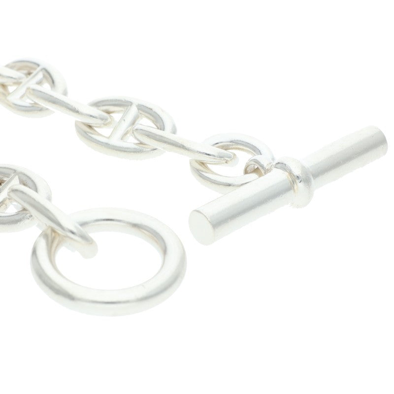 HERMES Chaine d'Ancre TGM Silver Bracelet Size 12LINK