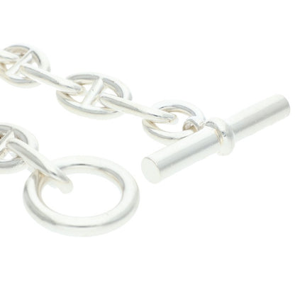 HERMES Chaine d'Ancre TGM Silver Bracelet Size 12LINK