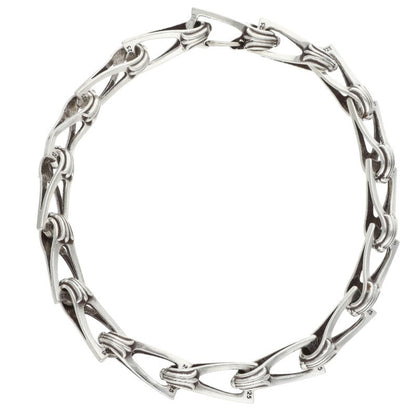 Chrome Hearts WINDOW CHAIN Silver Bracelet 925 Size 15LINK