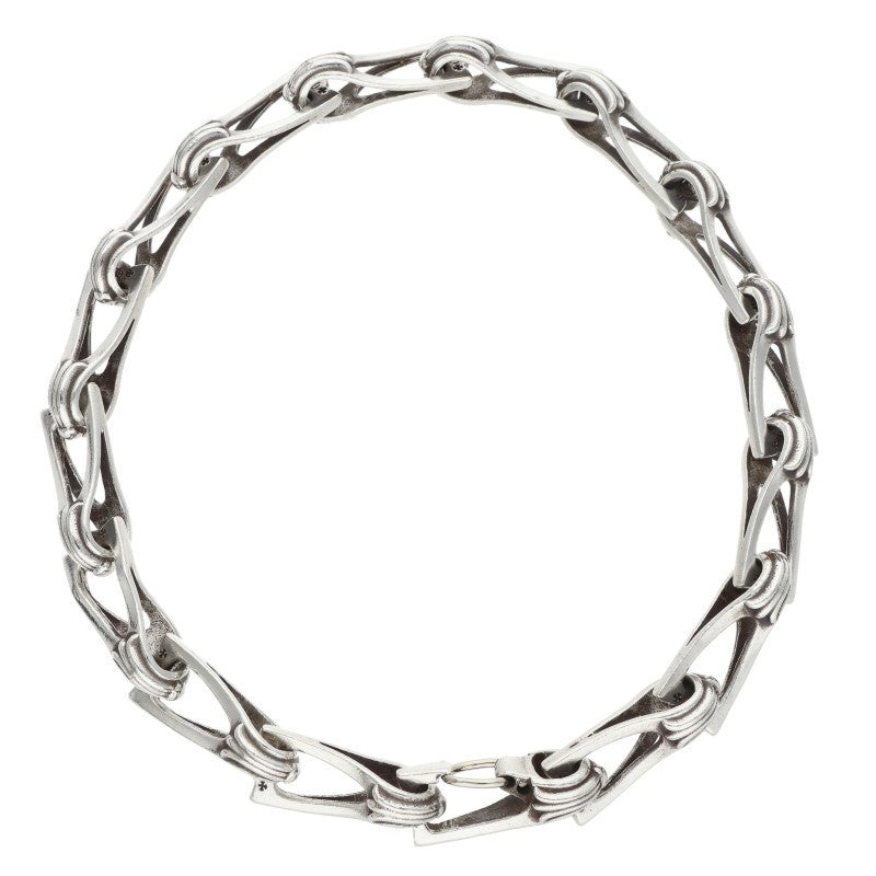 Chrome Hearts WINDOW CHAIN Silver Bracelet 925 Size 15LINK