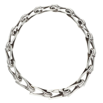Chrome Hearts WINDOW CHAIN Silver Bracelet 925 Size 15LINK