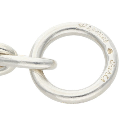 HERMES Chaine d'Ancre MM Script Silver Bracelet Size 16LINK