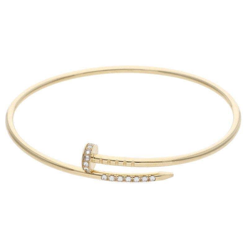 Cartier JUSTE UN CLOU BRACELET SM 18K YG Diamond Size 18