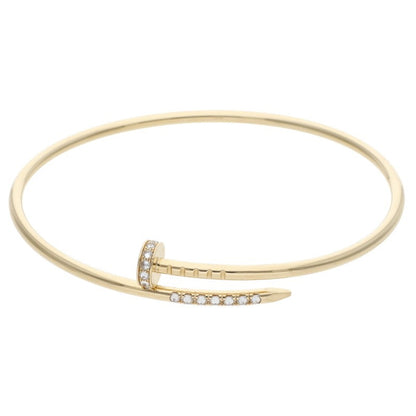 Cartier JUSTE UN CLOU BRACELET SM 18K YG Diamond Size 18