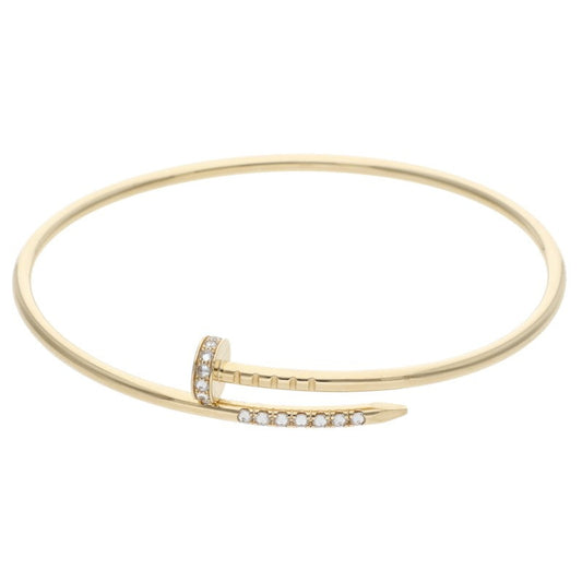Cartier JUSTE UN CLOU BRACELET SM 18K YG Diamond Size 18
