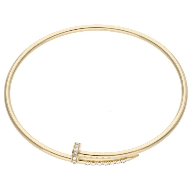 Cartier JUSTE UN CLOU BRACELET SM 18K YG Diamond Size 18
