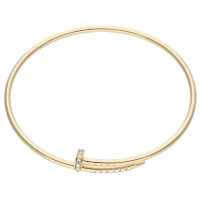 Cartier JUSTE UN CLOU BRACELET SM 18K YG Diamond Size 18