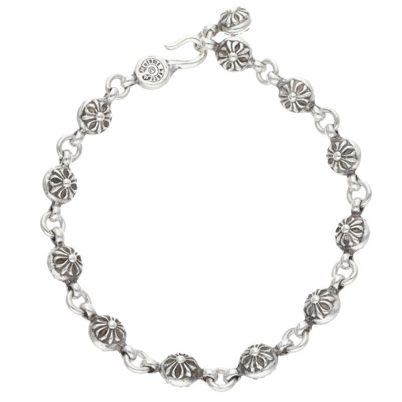 Chrome Hearts #1 Cross Ball Silver Bracelet