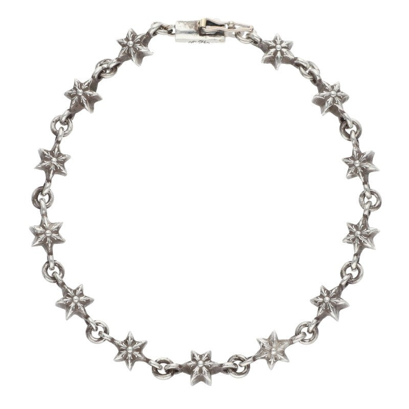 Chrome Hearts CHN Tiny Star Silver Bracelet Size 13LINK