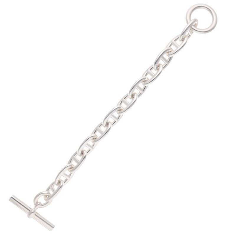 HERMES Chaine d'Ancre TGM Silver Bracelet 925 Size 12LINK