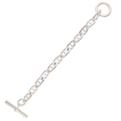 HERMES Chaine d'Ancre TGM Silver Bracelet 925 Size 12LINK