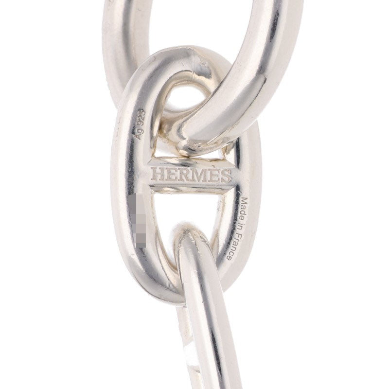 HERMES Chaine d'Ancre TGM Silver Bracelet 925 Size 12LINK