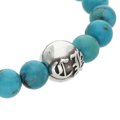 Chrome Hearts Cross Ball 8mm Turquoise Bead Bracelet Multi