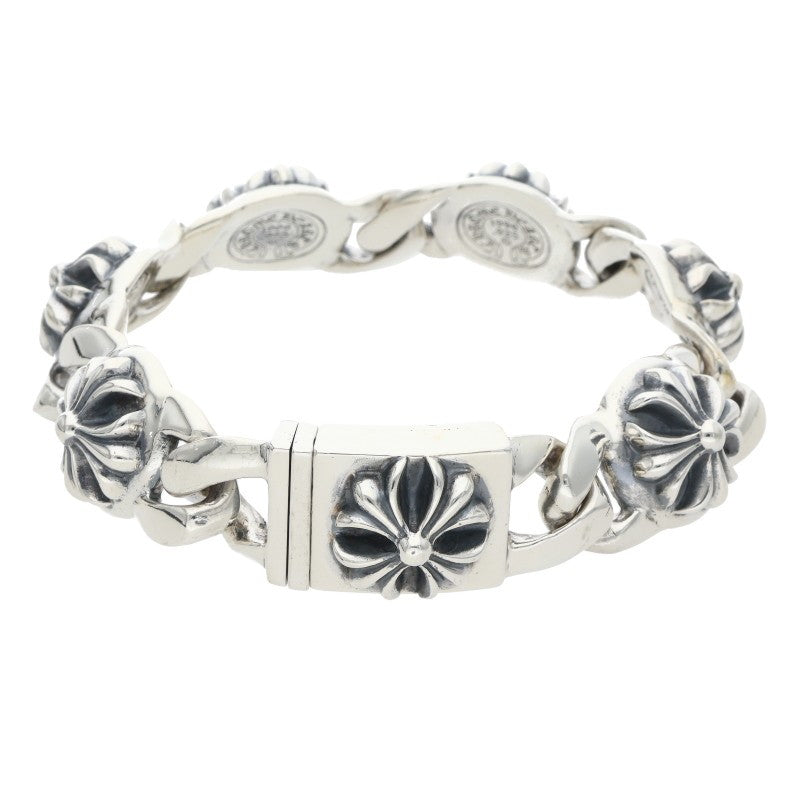 Chrome Hearts CROSS LINK Silver Bracelet Size 6LINK