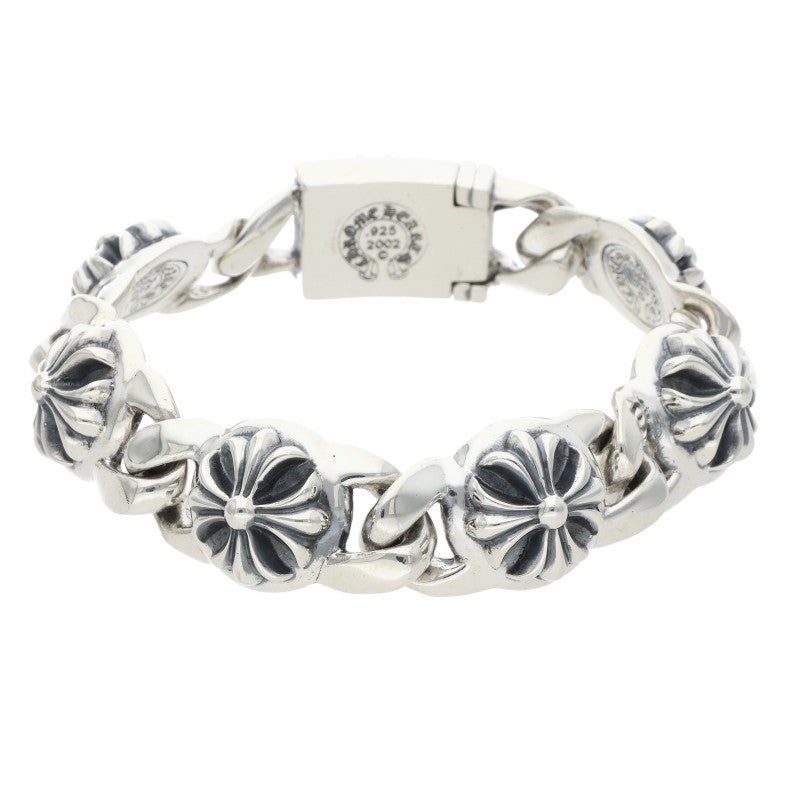 Chrome Hearts CROSS LINK Silver Bracelet Size 6LINK
