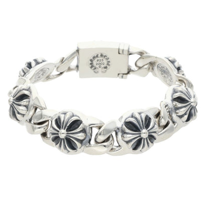 Chrome Hearts CROSS LINK Silver Bracelet Size 6LINK