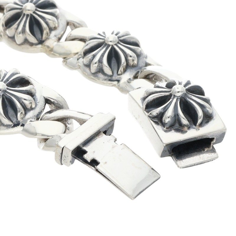 Chrome Hearts CROSS LINK Silver Bracelet Size 6LINK