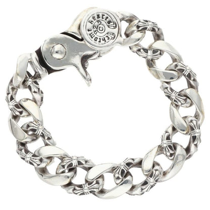 Chrome Hearts Fancy Chain Link Silver Bracelet Size 13LINK