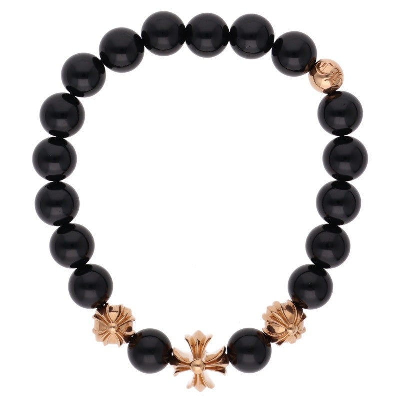 Chrome Hearts 22K 8mm Bead Onyx Bracelet