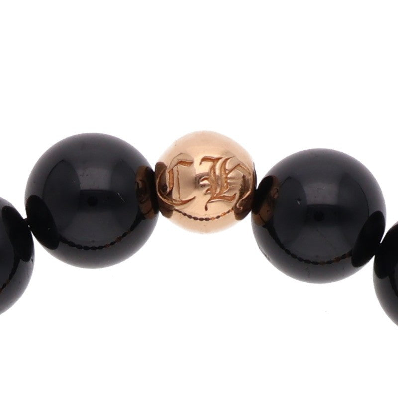 Chrome Hearts 22K 8mm Bead Onyx Bracelet