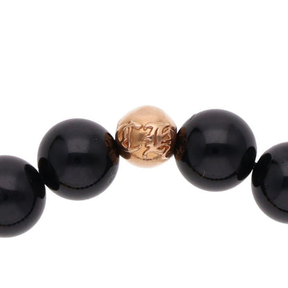 Chrome Hearts 22K 8mm Bead Onyx Bracelet