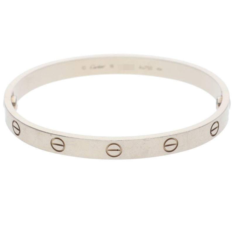 Cartier LOVE BRACELET 18K White Gold Bracelet Size 18