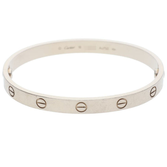 Cartier LOVE BRACELET 18K White Gold Bracelet Size 18