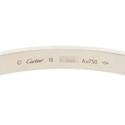 Cartier LOVE BRACELET 18K White Gold Bracelet Size 18
