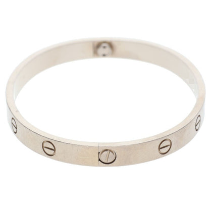 Cartier LOVE BRACELET 18K White Gold Bracelet Size 18