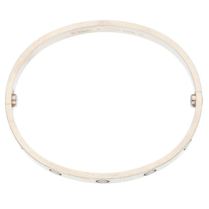 Cartier LOVE BRACELET 18K White Gold Bracelet Size 18