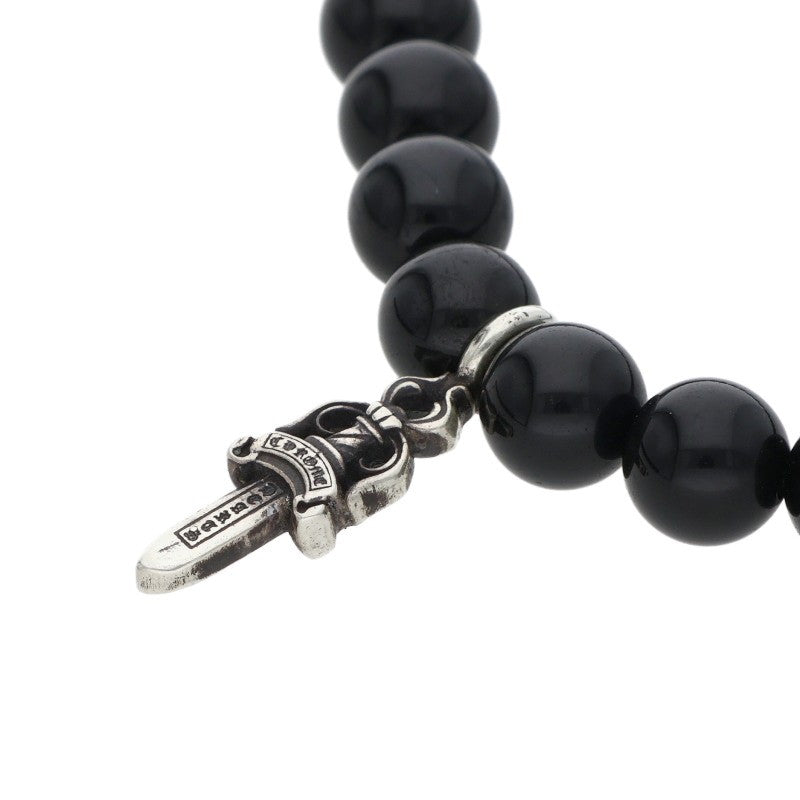 Chrome Hearts 6mm Stack Dagger Bead Bracelet Black Silver
