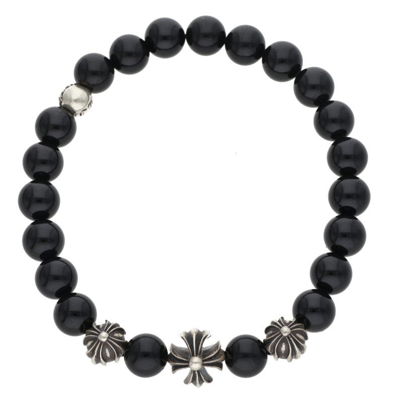 Chrome Hearts 8mm Bead Bracelet Black Silver