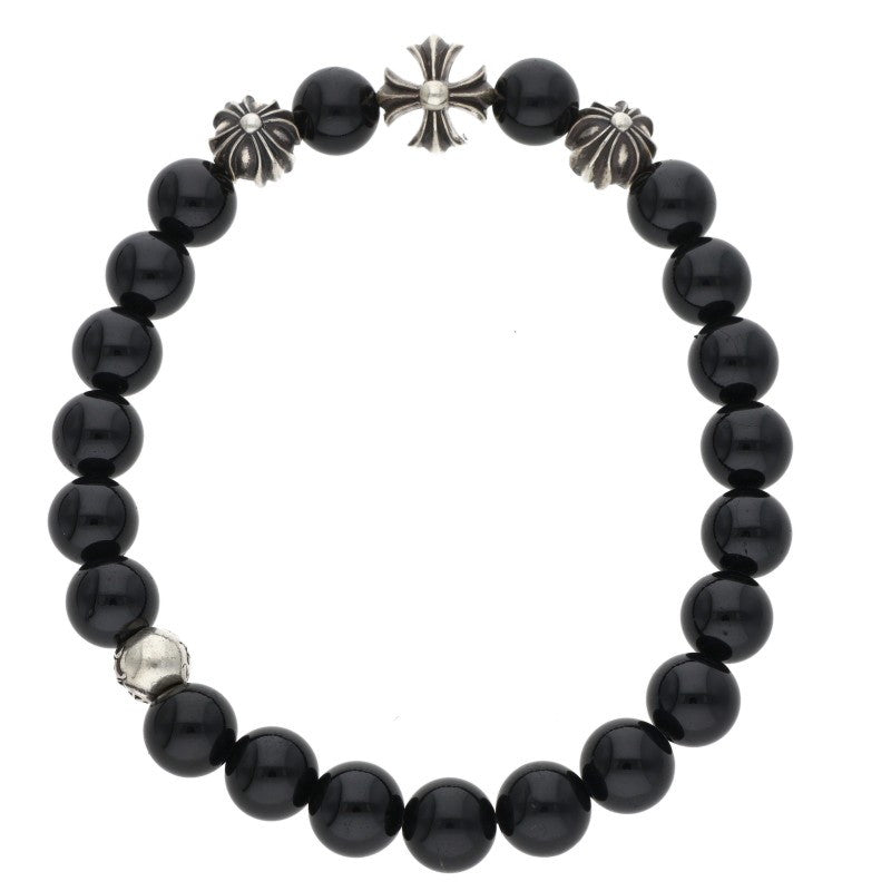 Chrome Hearts 8mm Bead Bracelet Black Silver
